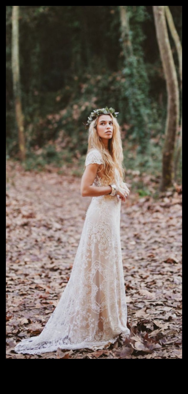 الوعود المفعمة بالحيوية: فستان الزفاف البوهيمي النعيم