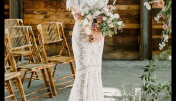 الوعود المفعمة بالحيوية: فستان الزفاف البوهيمي النعيم